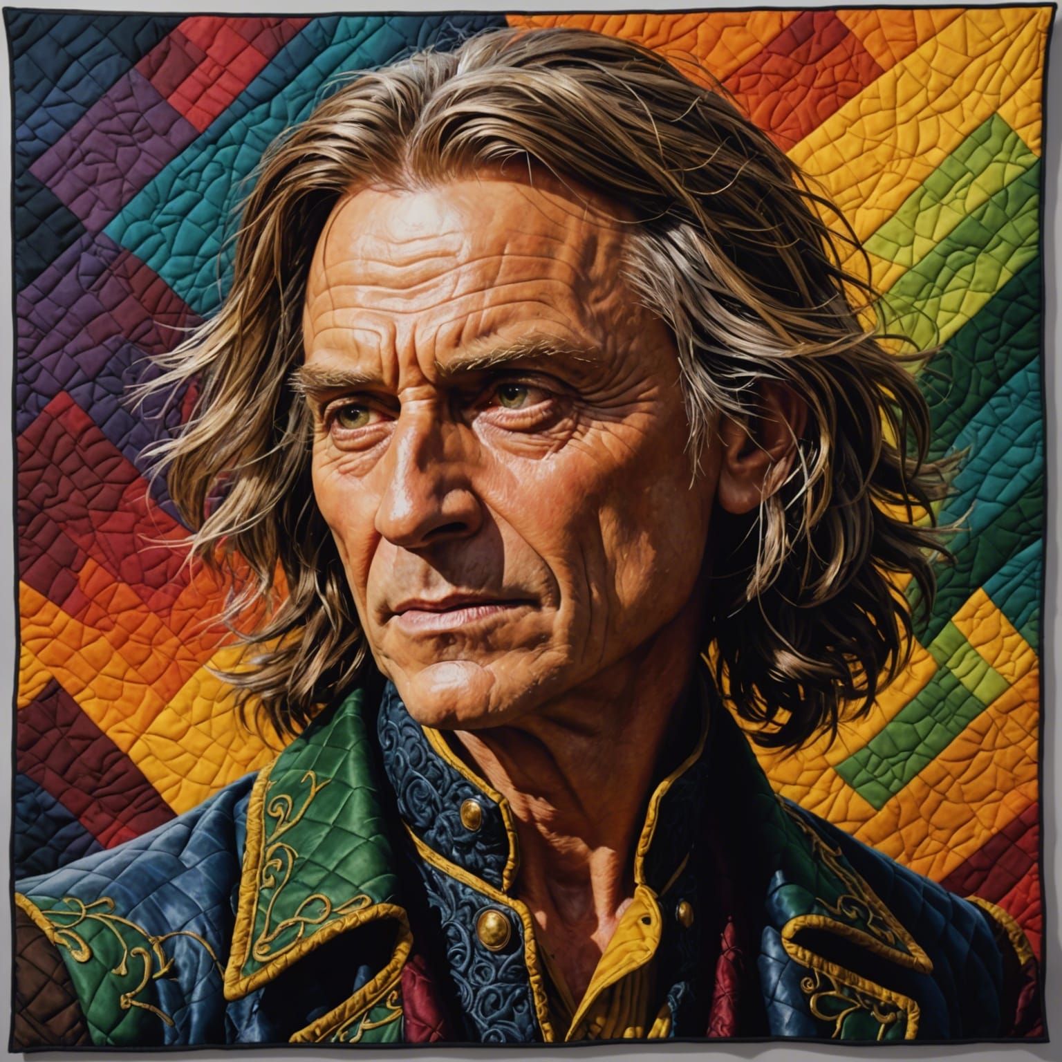Detailed Quilt Art of Rumplestiltskin