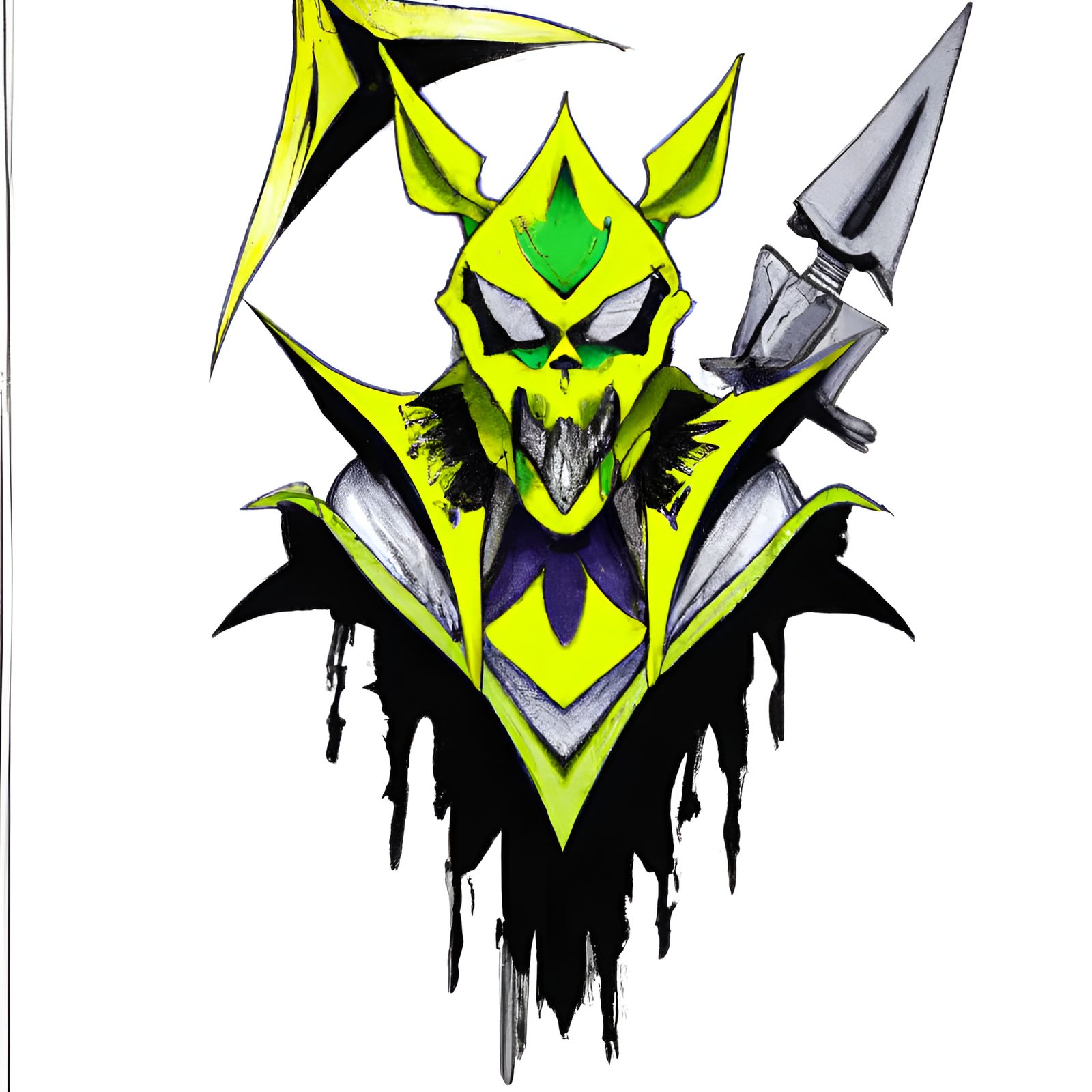 Gothic Reaper Devil Illustration