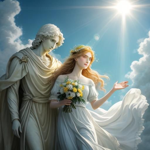 Orpheus and Eurydice in Divine Light