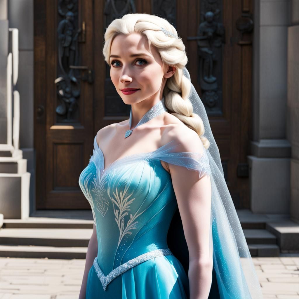 Woman in a Blue Dress