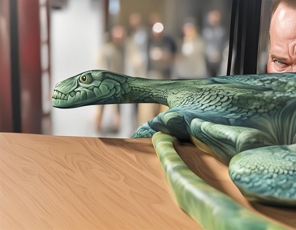 Boiga Cyanea Caricature in 4K