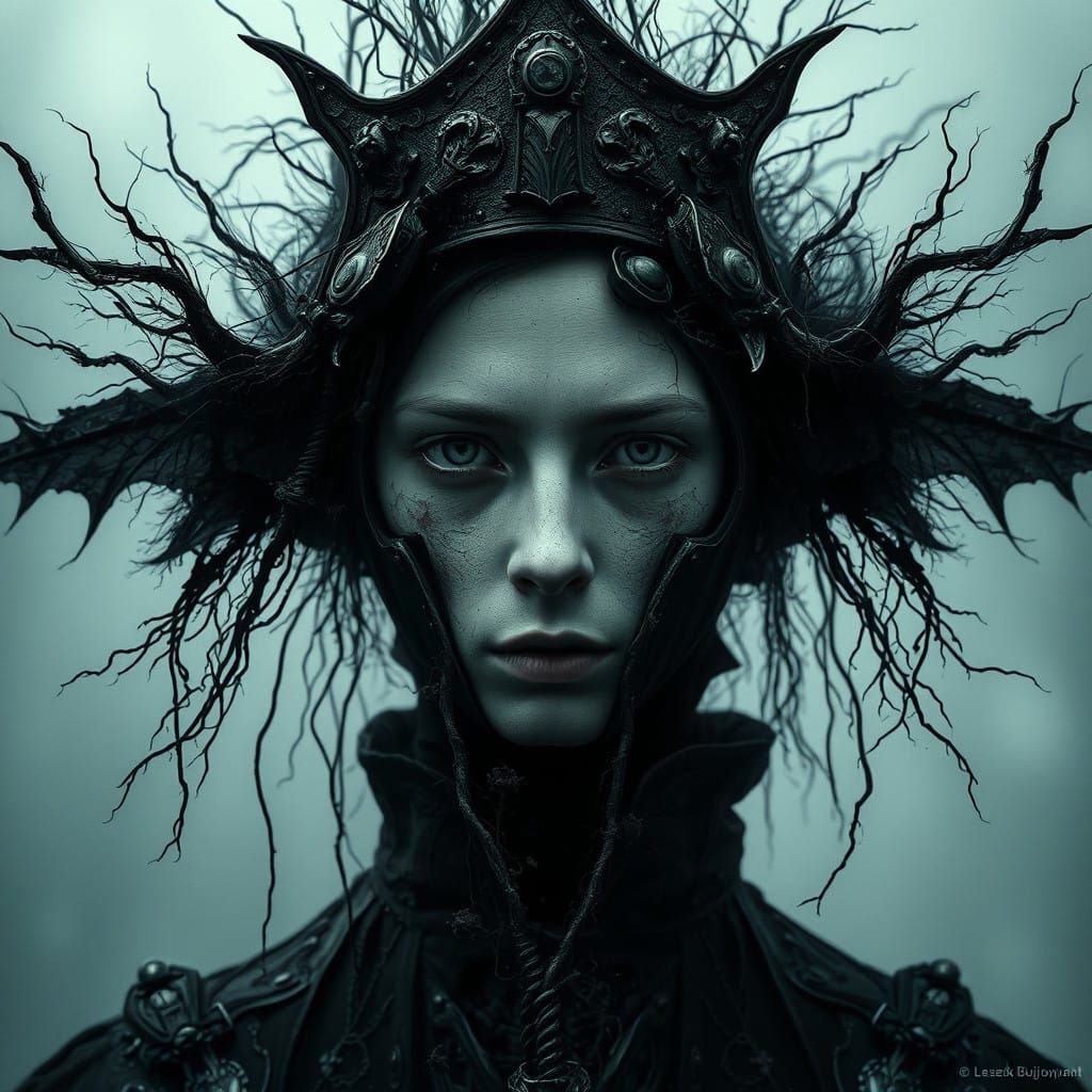 Dark and Haunting Medieval Portrait in Fine Art Style