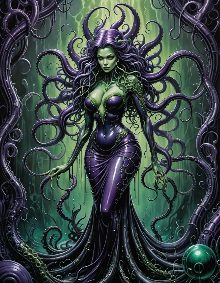 Ursula as Biomechanical Cyberpunk Horror