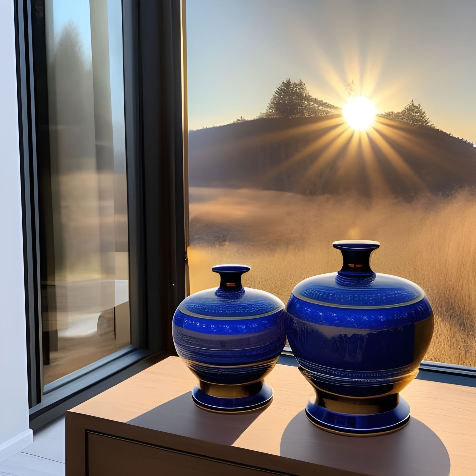 Mother and Daughter Enjoying the Sunset