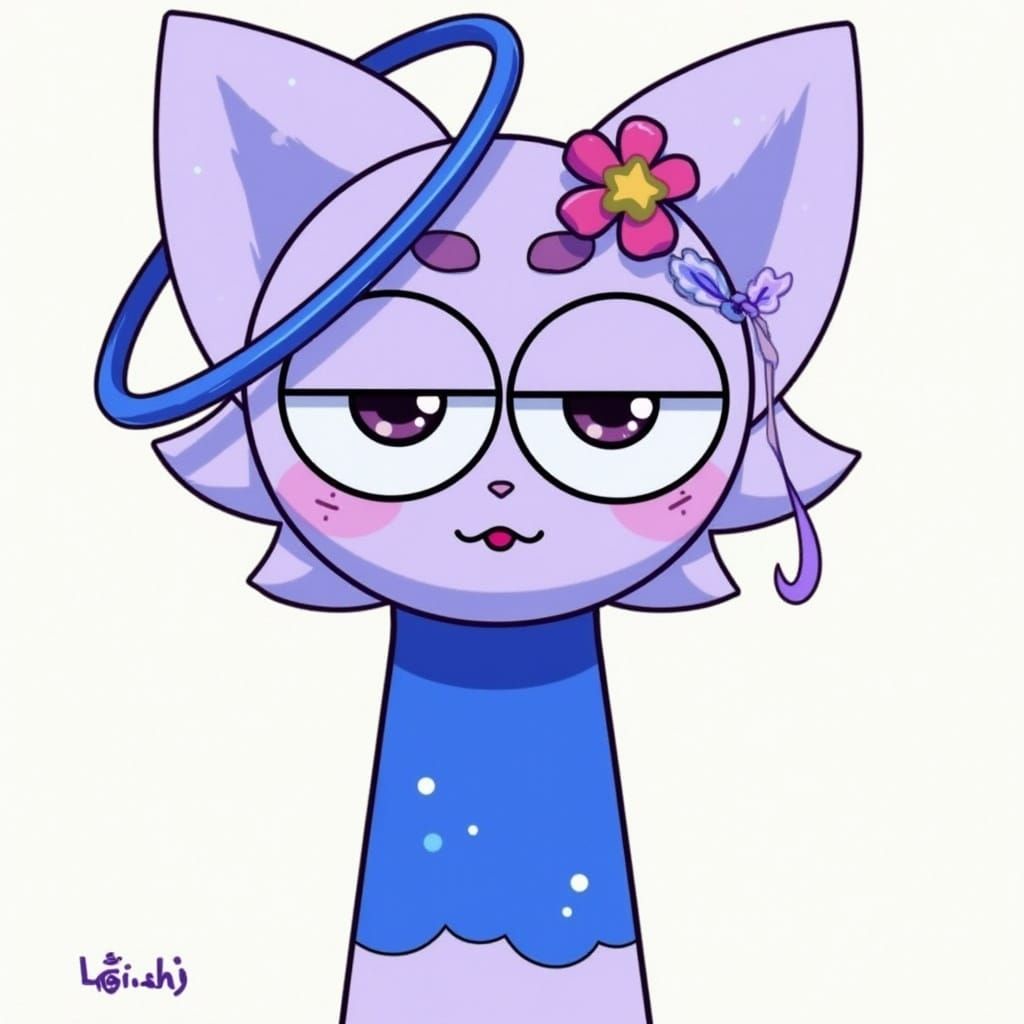 Cute Anthropomorphic Character in Pastel Pop Art Style