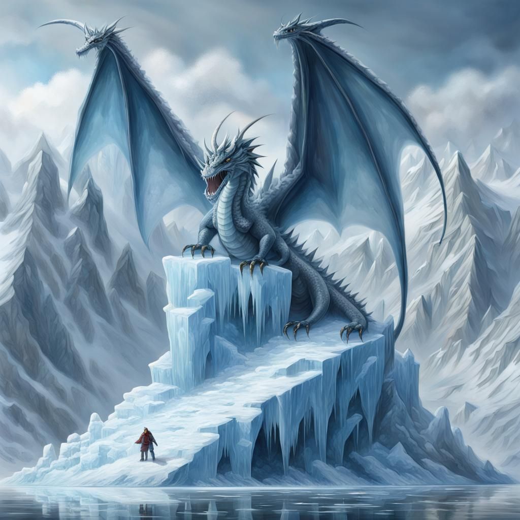 Ice Dragon Sculpture