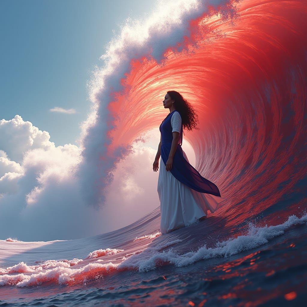 Kamala Harris on Crimson Wave: Fantasy Concept Art
