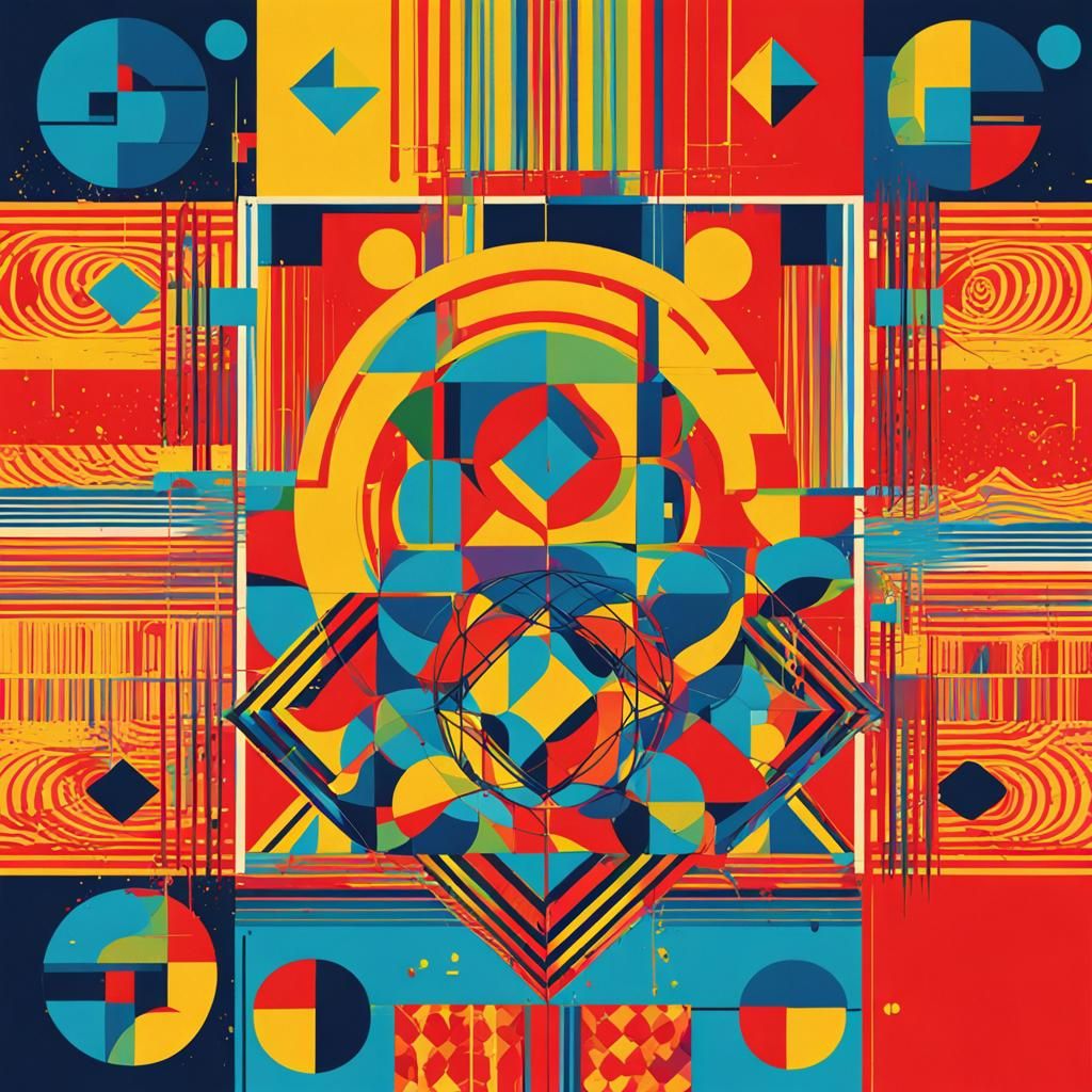 Samurai in Pop Art Screen Print Style