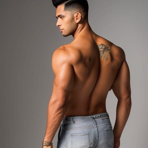 Handsome Latino Model Portrait in Unreal Engine Style