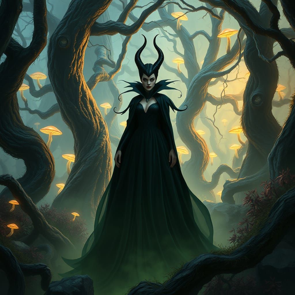 Maleficent in Enchanted Forest Concept Art
