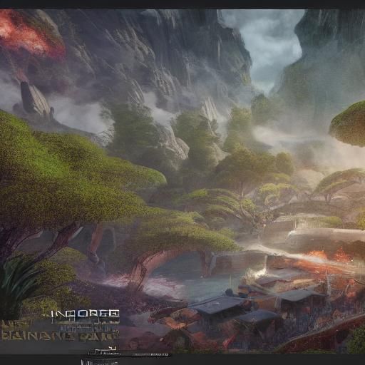 Detailed Matte Painting of a Hunger Games Arena