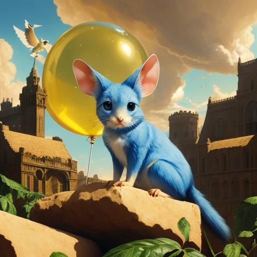 Surreal Jerboa Portrait in Rich Comic Book Style