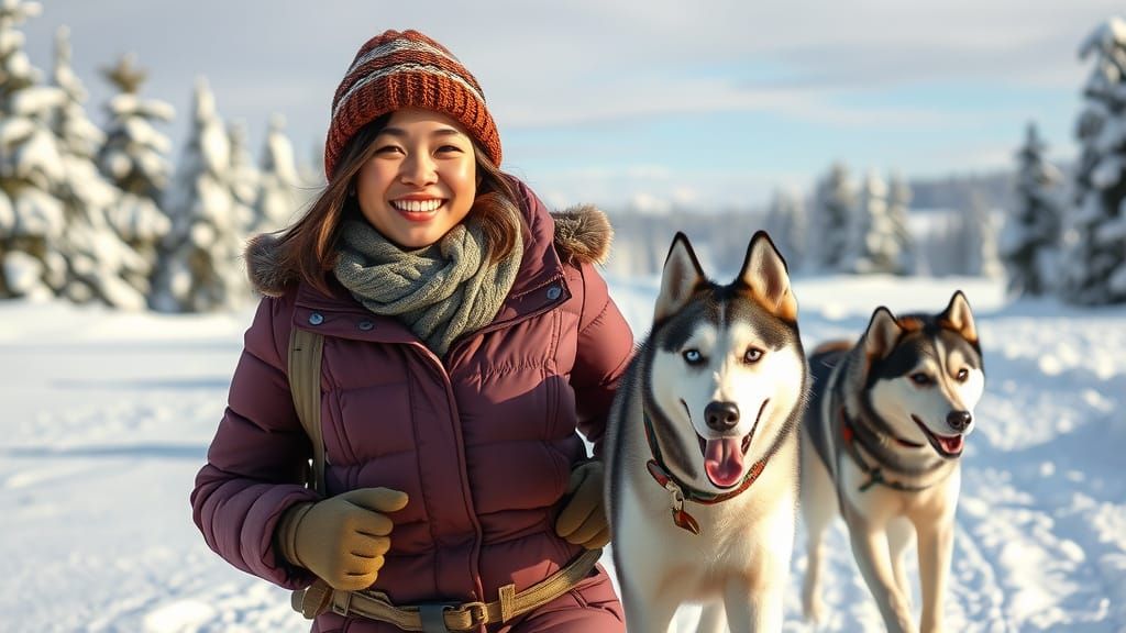 Siberian Winter Wonderland in Vibrant Colors
