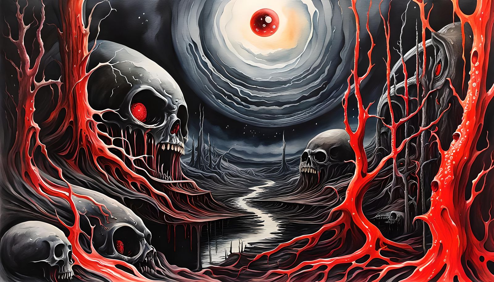 Nightmare Elements in Hyperrealistic Horror Style