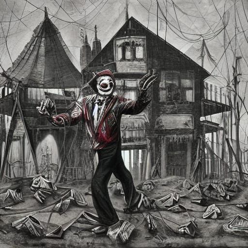 Evil Clown's Sinister Birthday Party in Abandoned Circus