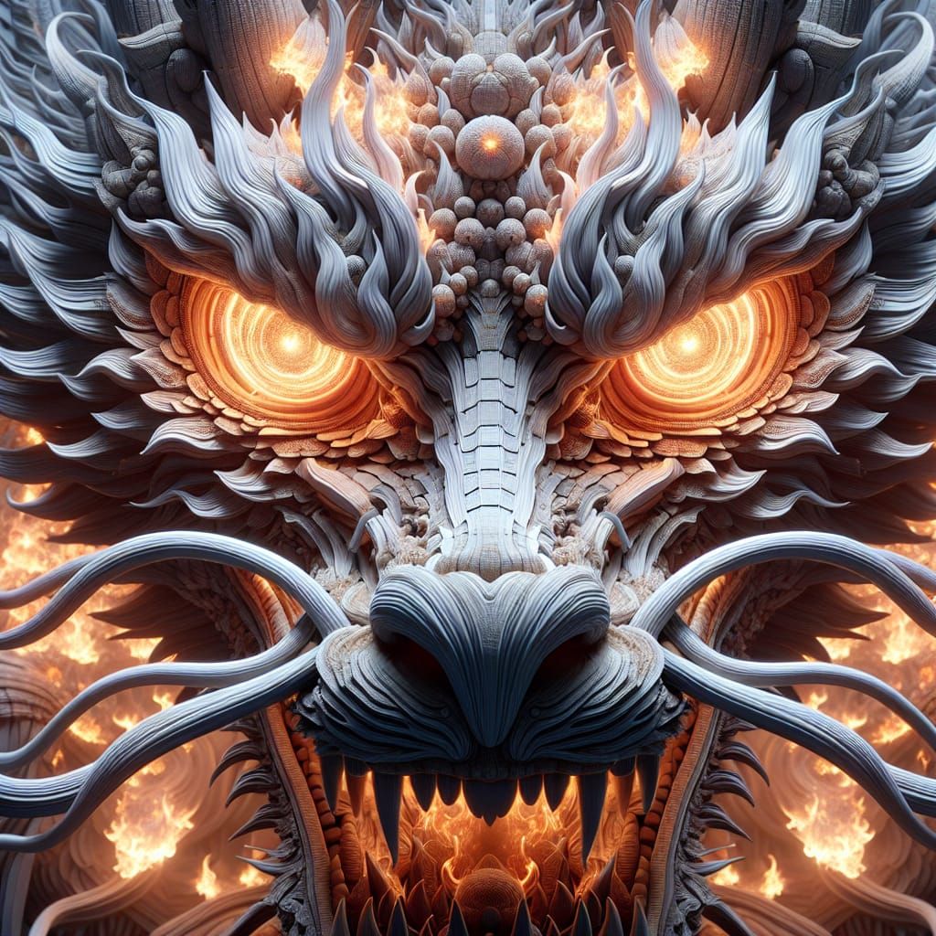 Chinese Dragon with Fractal Flame Eyes