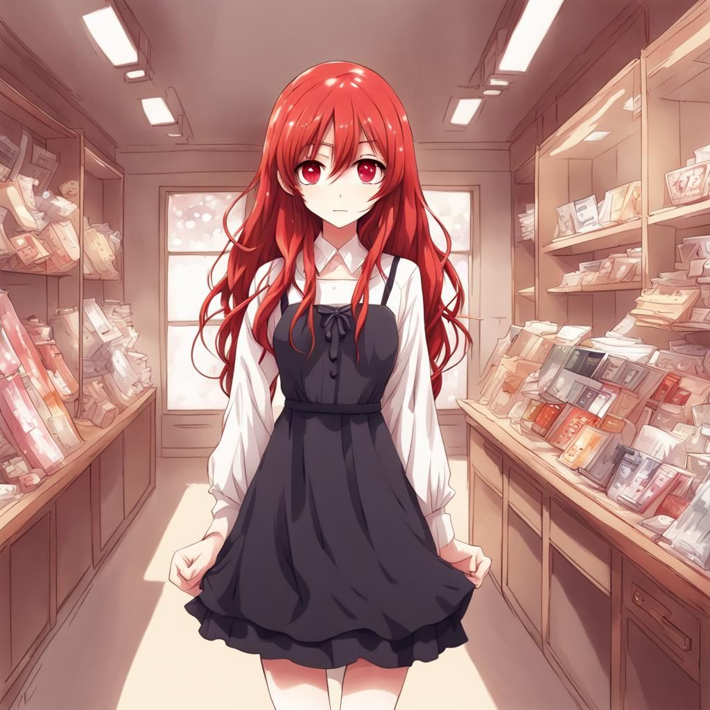 Red-Haired Woman in Store, Anime Key Visual