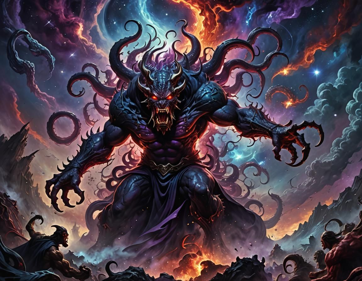 Demon God Battles for a Collapsing Reality