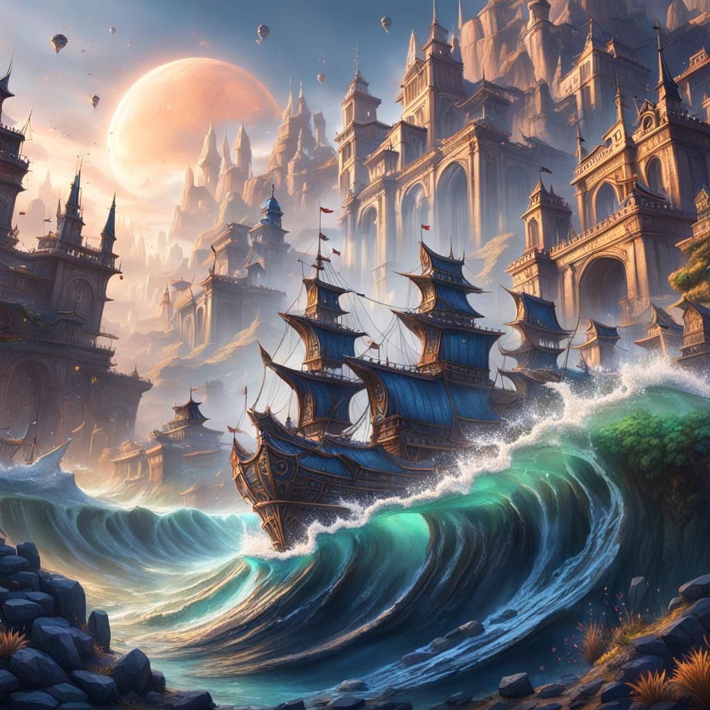 Fantastical Underwater City Rises: Digital Art