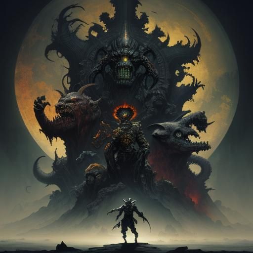Grotesque Creatures Emerging from Darkness: Artstation Fanta...