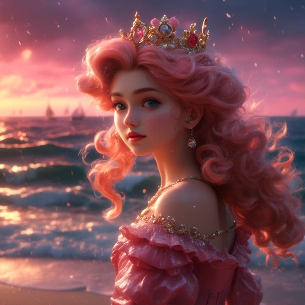 Princess Peach in Stunning 2.5D Digital Art