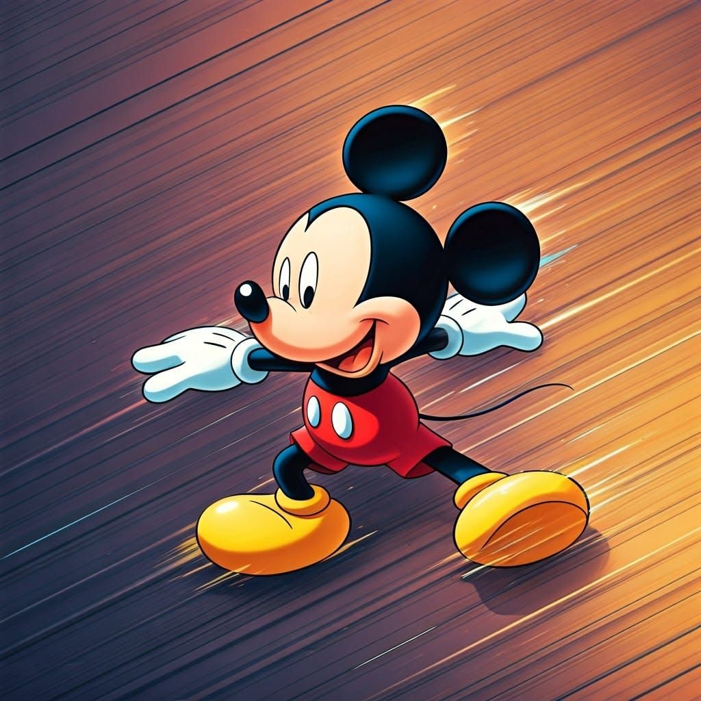 Mickey Mouse in Dynamic Anime-Inspired Key Visual