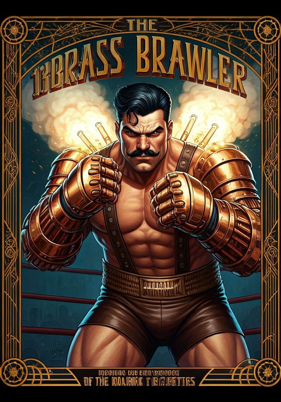 The Brass Brawler: Roaring Twenties Mechanical Boxer
