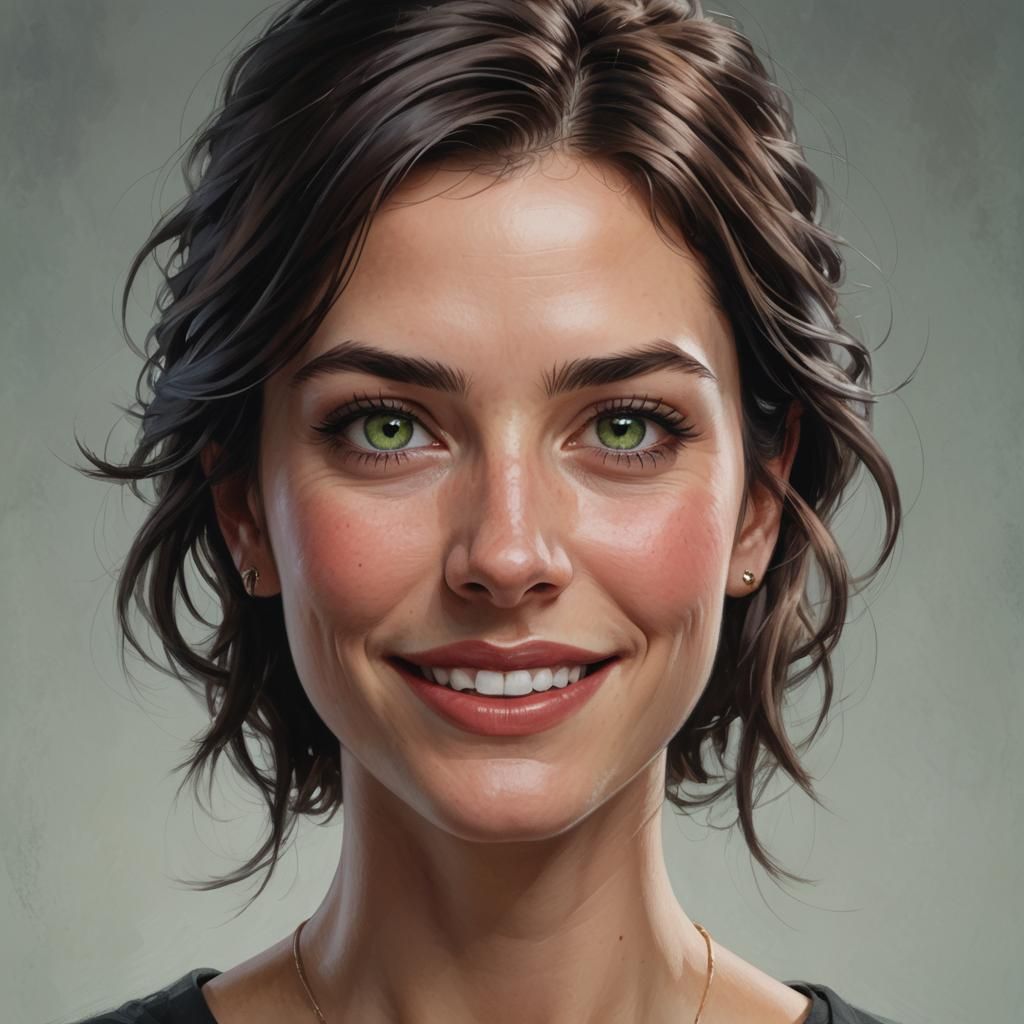 Detailed Portrait of a Woman in Art Nouveau Style