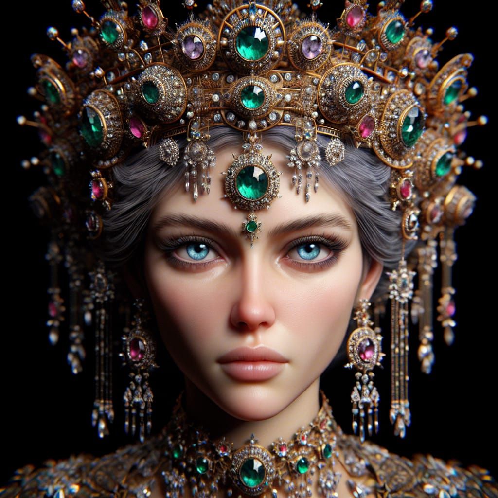 Queen with Emerald Crown, Pre-1912 Art Style