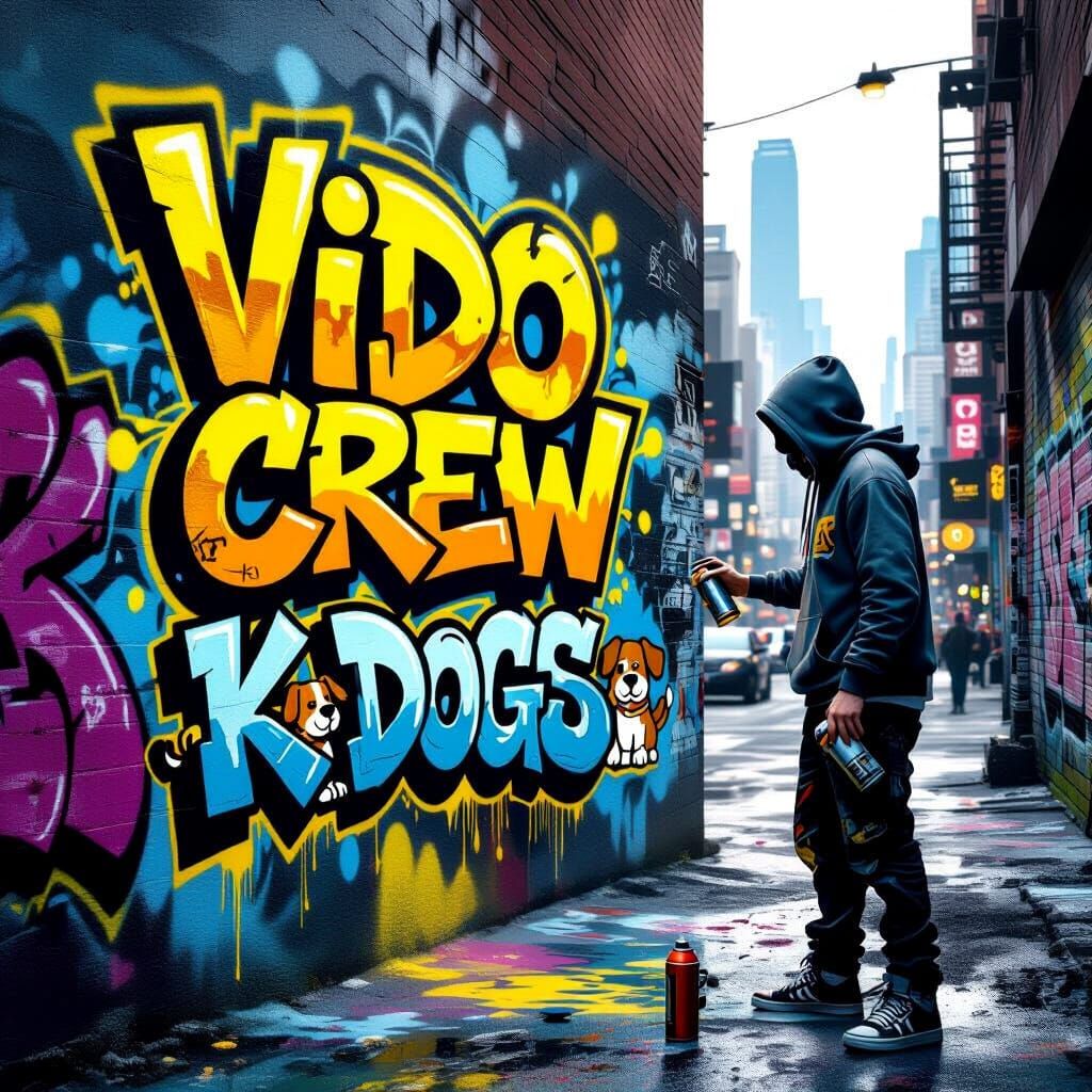 Urban Alley Graffiti with VDO Crew and Artist JORA
