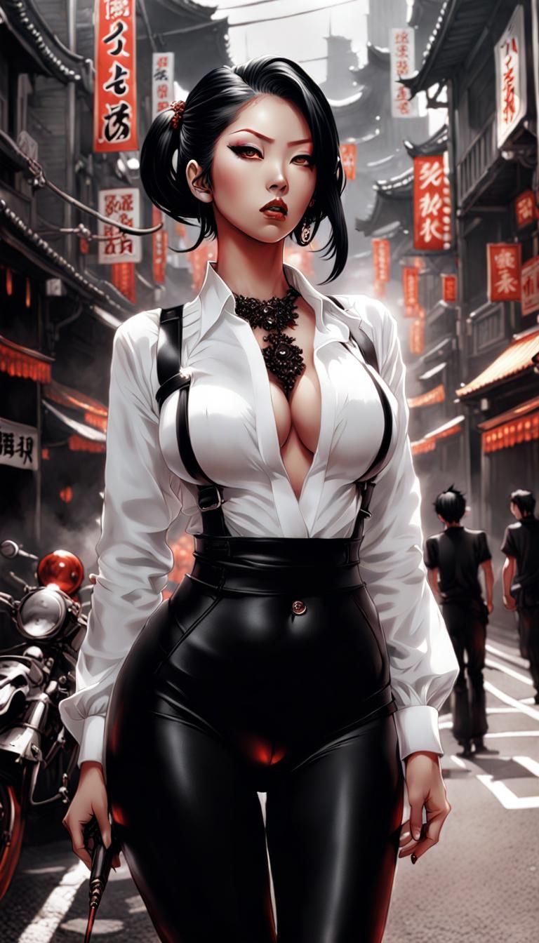 Intricate Manga Drawing of Gorgeous Succubi