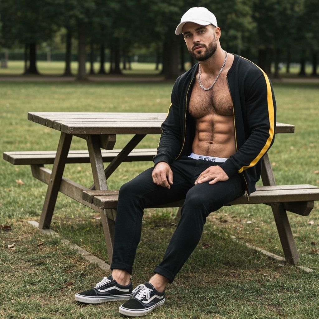 Vogue Fashion Portrait: Powerful Man in Urban Park