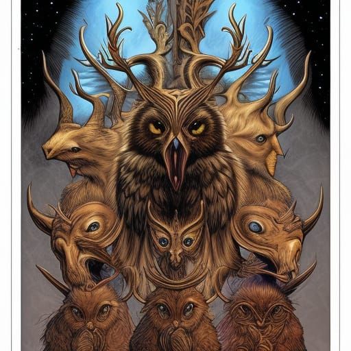 Stolas in Comic Book Art Style