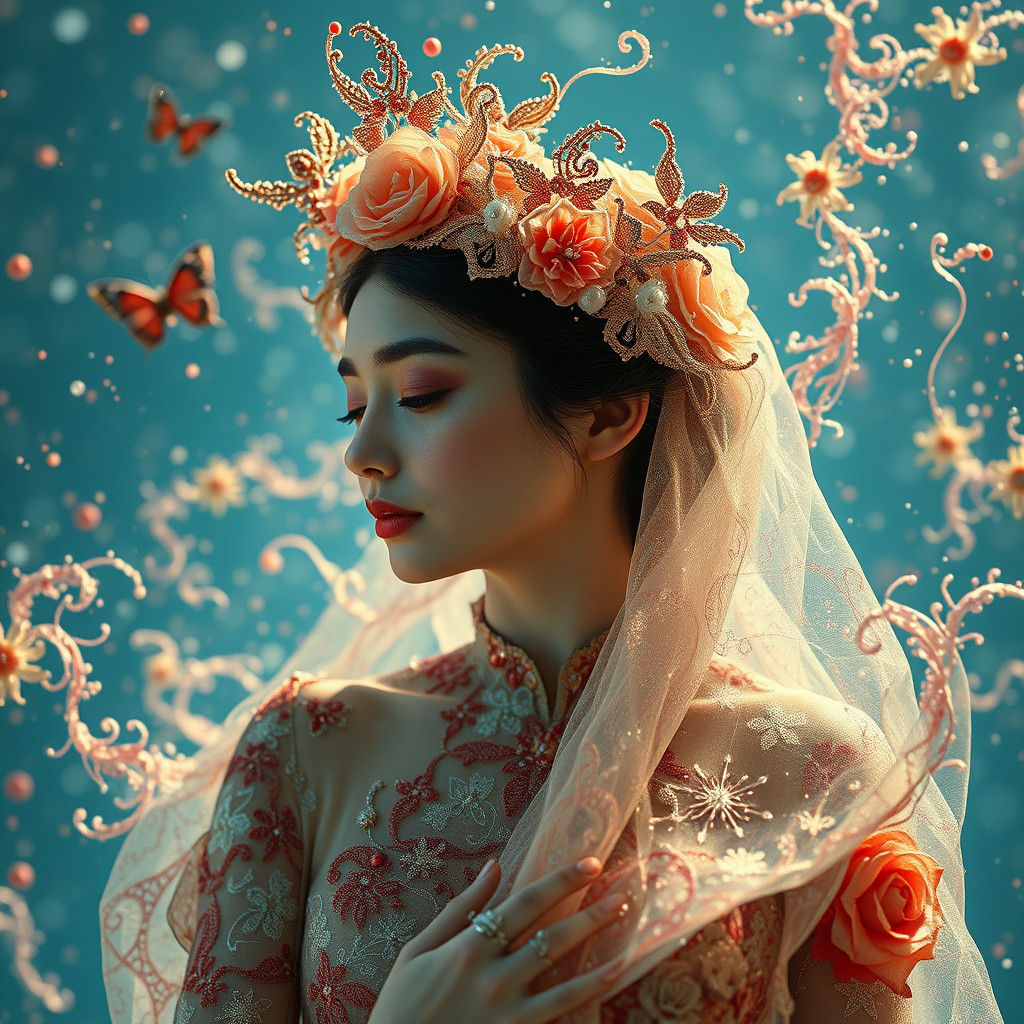 Elegant Transformation in Rich Colors, Harper's Bazaar Art