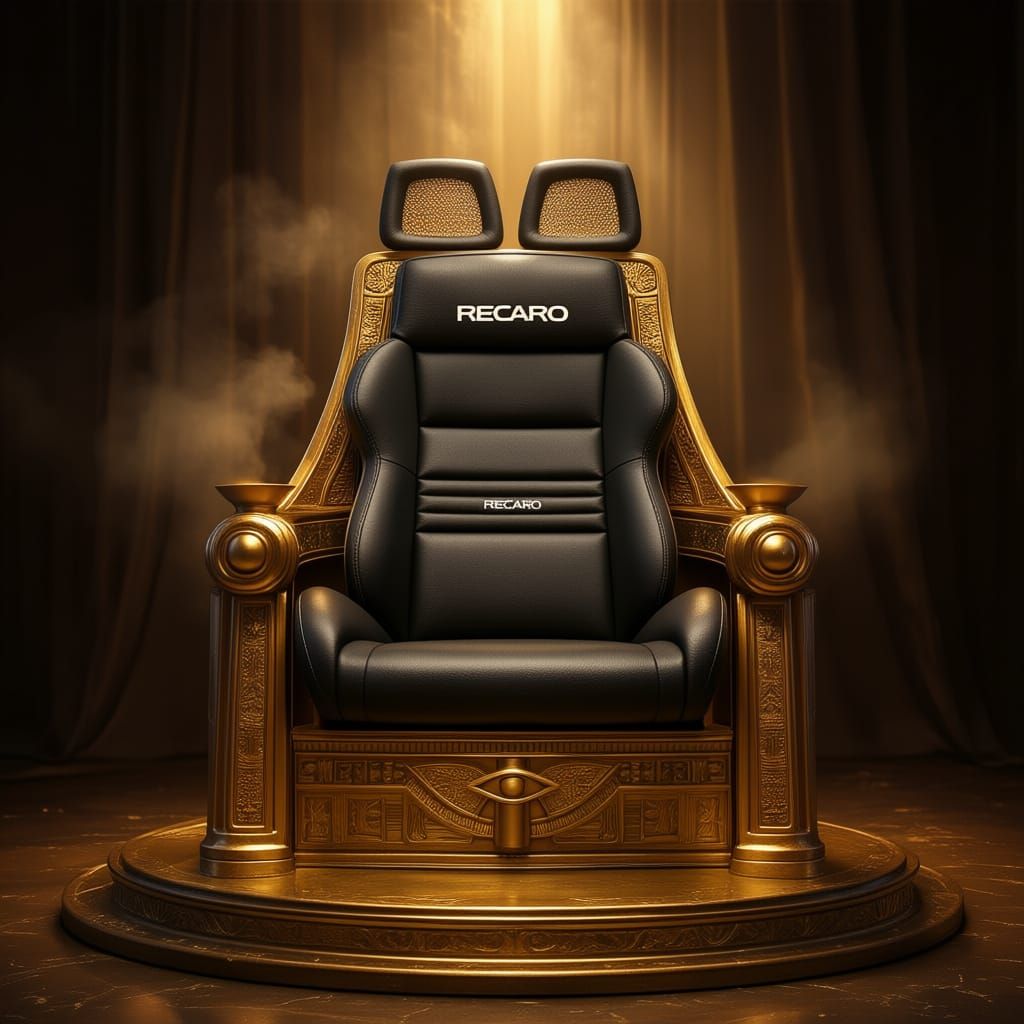 Hyperrealistic Recaro Seat and Throne Blend
