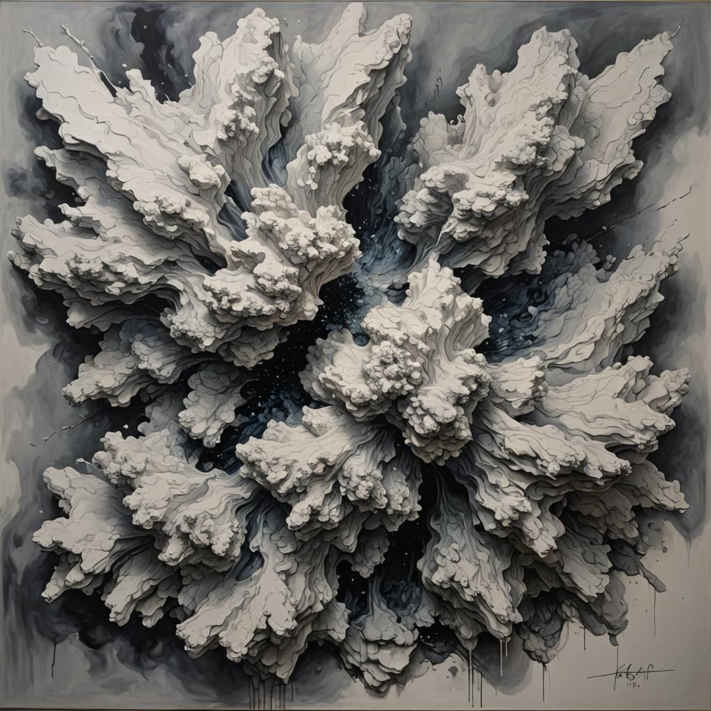 Abstract Data Sculpture in Anadol Style