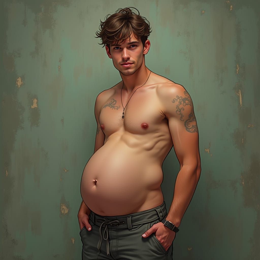 Confident German Gentleman with a Surprising Pregnancy