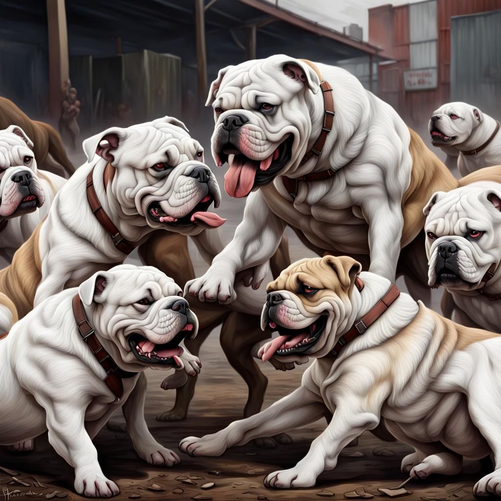 American Bulldogs Fight for Alpha in Dystopian Horror