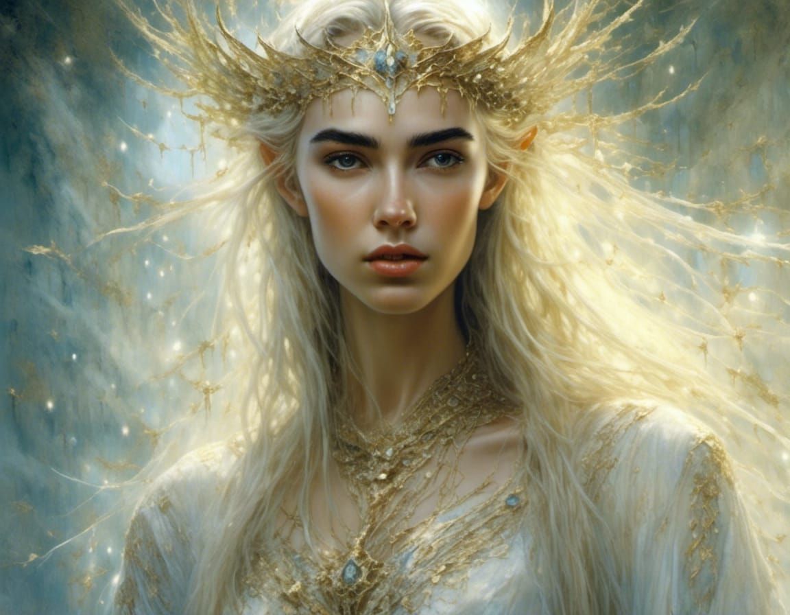 Dua Lipa as Galadriel in Fantasy Art