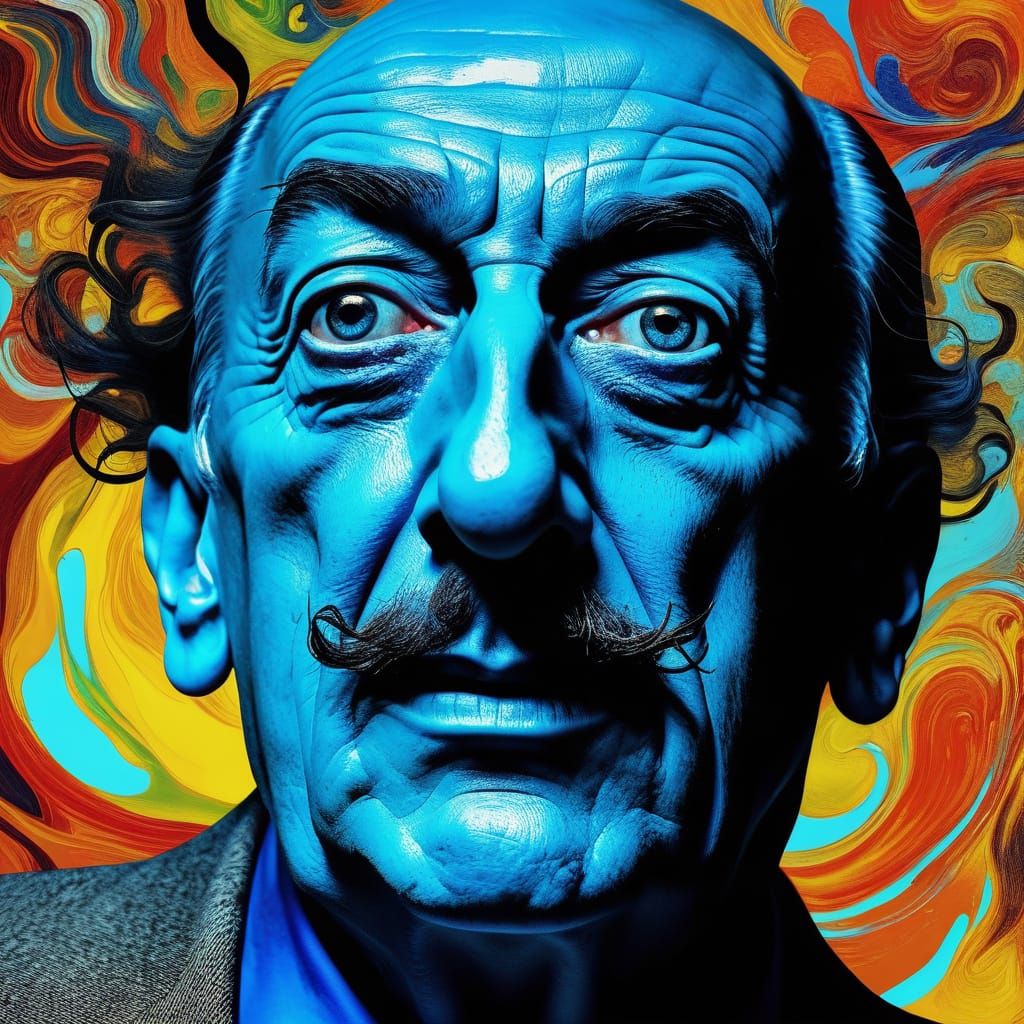 Surreal Brain Portrait in Salvador Dali Style