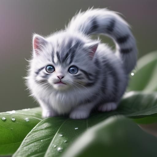Furry Kitten Snail in Vibrant 3D Anime Art
