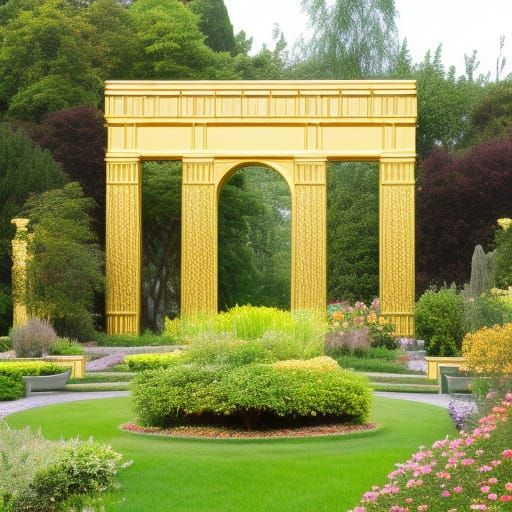 Golden Gate to an Enchanted Garden