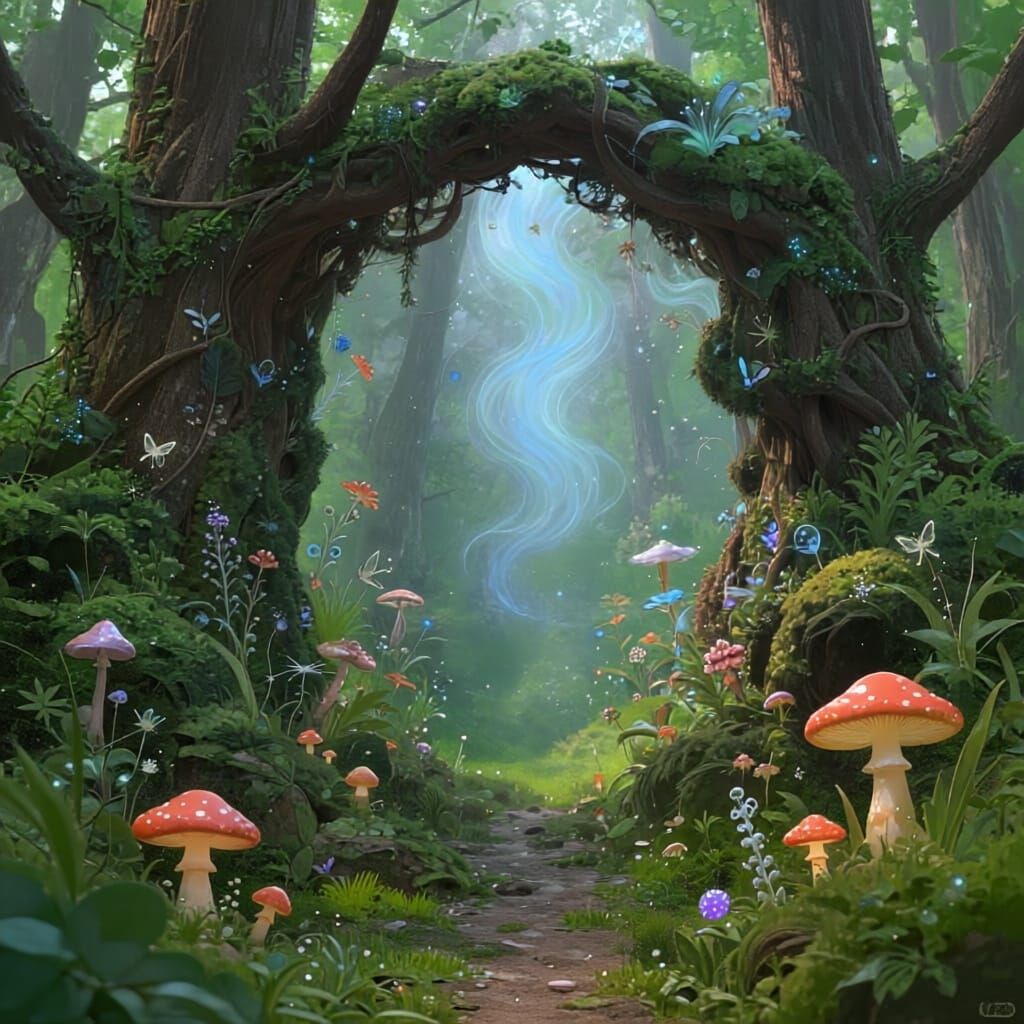 Enchanting Fairy Portal in Mystical Forest