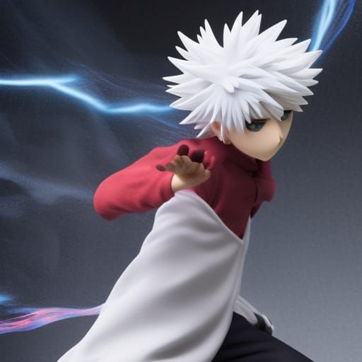 Electric Anime Assassin in Action, Ghibli-Inspired