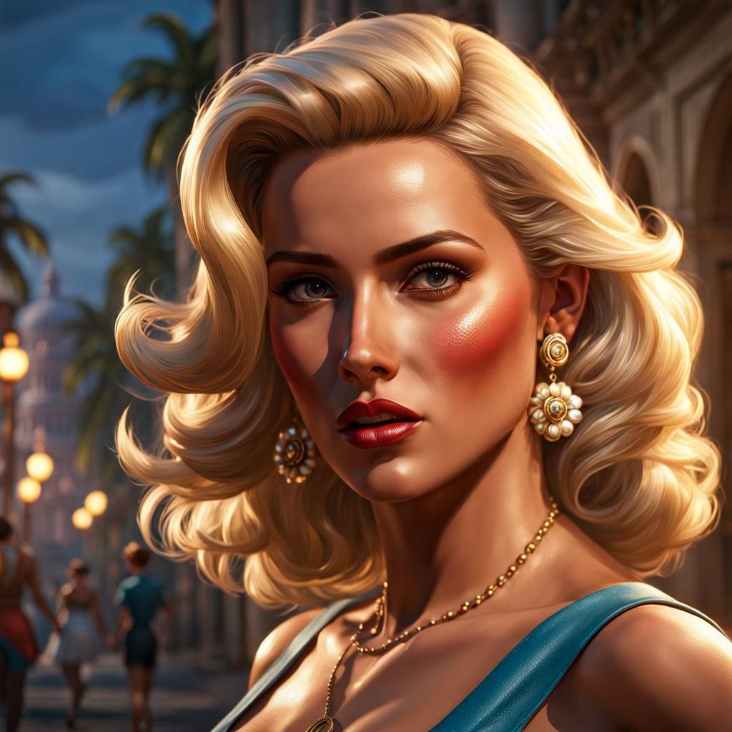 Beautiful Cuban Woman Portrait in 1950s Style