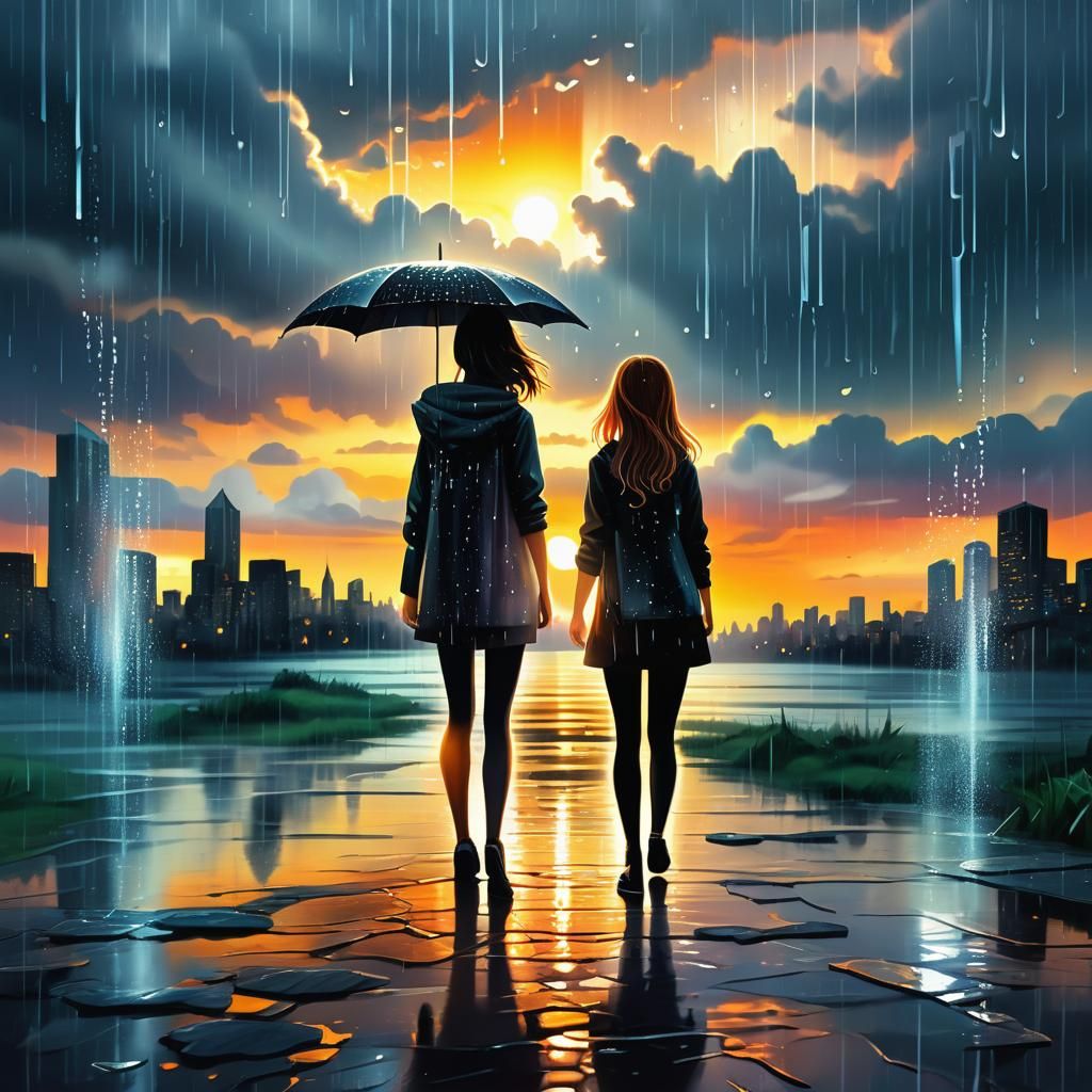 Inspirational Sunset Digital Art in 8K