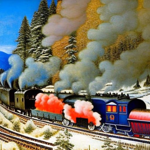 Winter Sledges, Historical Painting Style