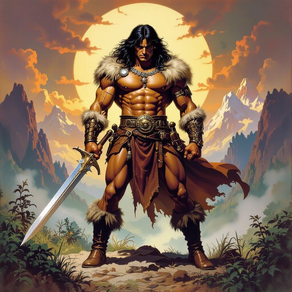 Conan in Boris Vallejo Style Game Cover