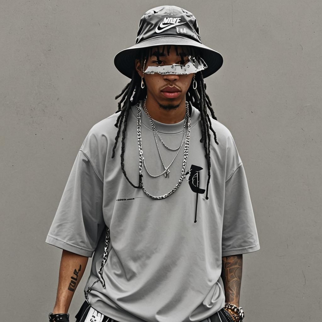 Person in Bucket Hat with Chain