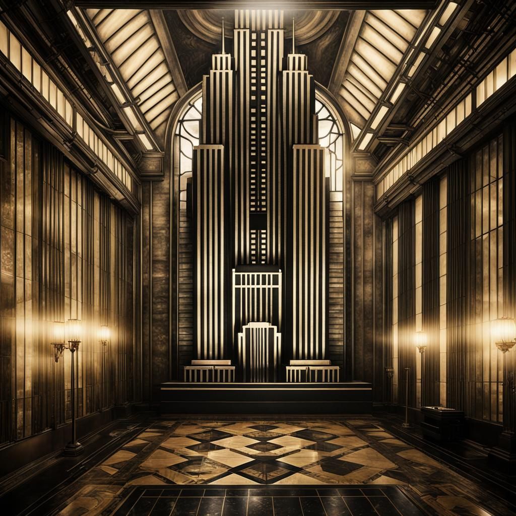 Empire State Building Interior in Art Deco Style